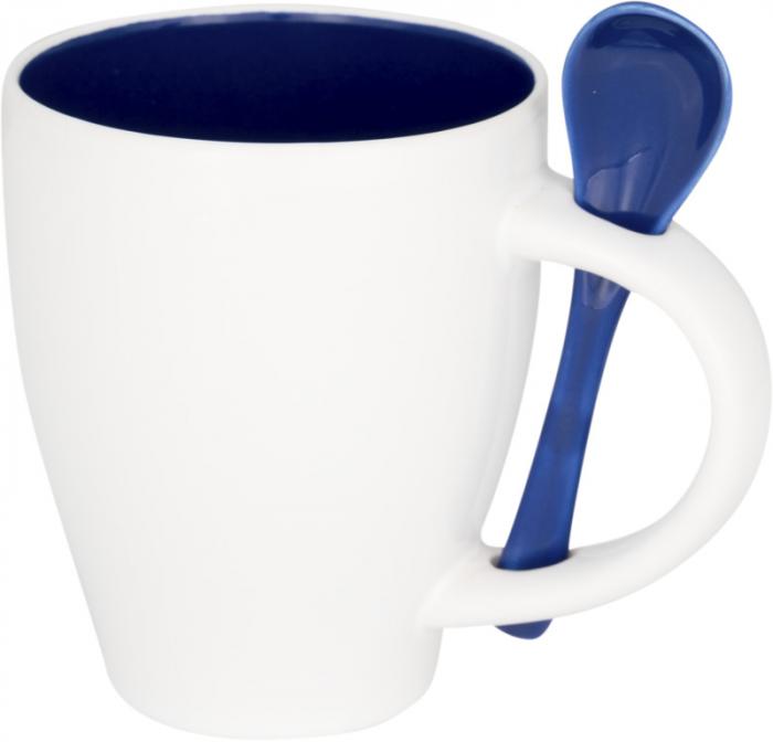 Ceramic Mug With Spoon 250ml