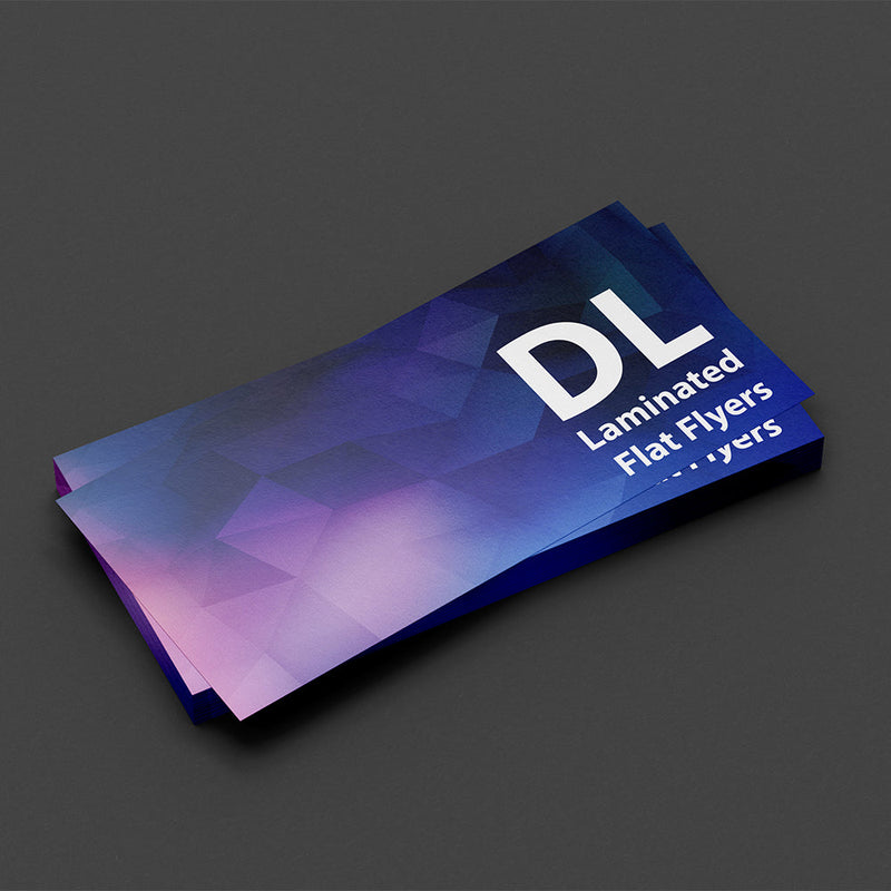 DL Matt Laminated Flat Flyers on 400gsm (Double Sided)